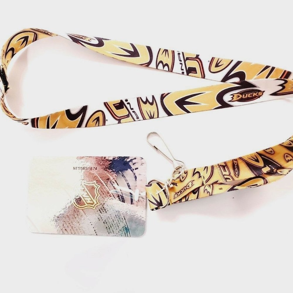 ANAHEIM DUCKS NHL LANYARD DOUBLE SIDED WITH CLIP